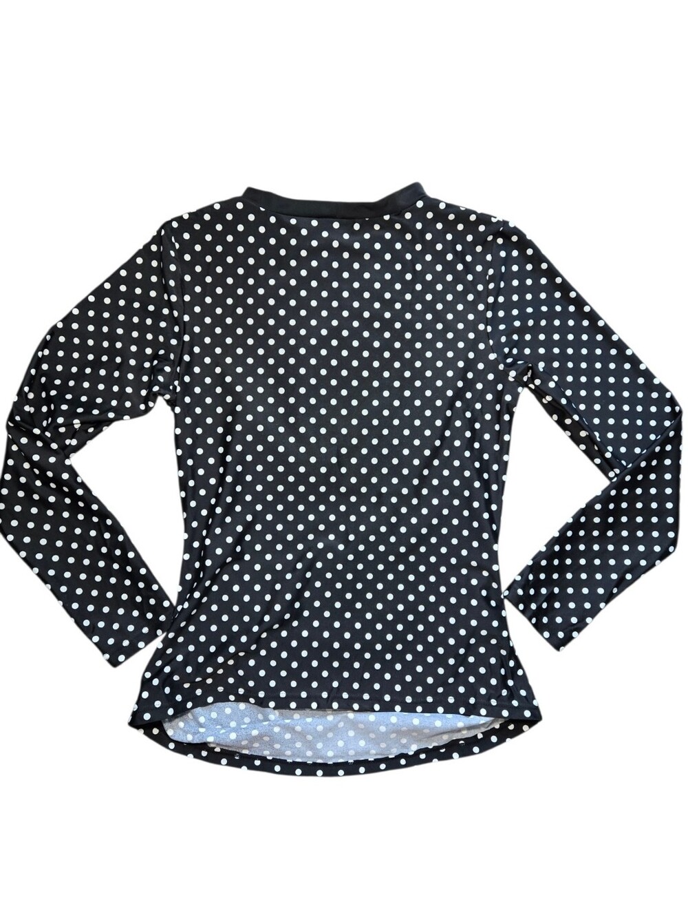 Maternity Polka Dot Long Sleeve Rash Guard - Black/White - Picture 3 of 7